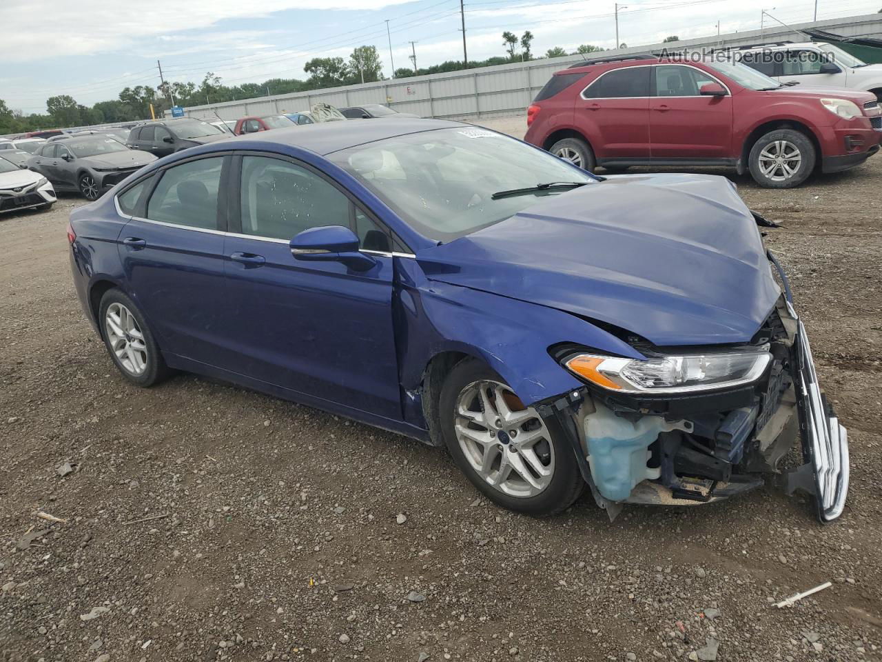 2016 Ford Fusion Se Blue vin: 3FA6P0H77GR254182