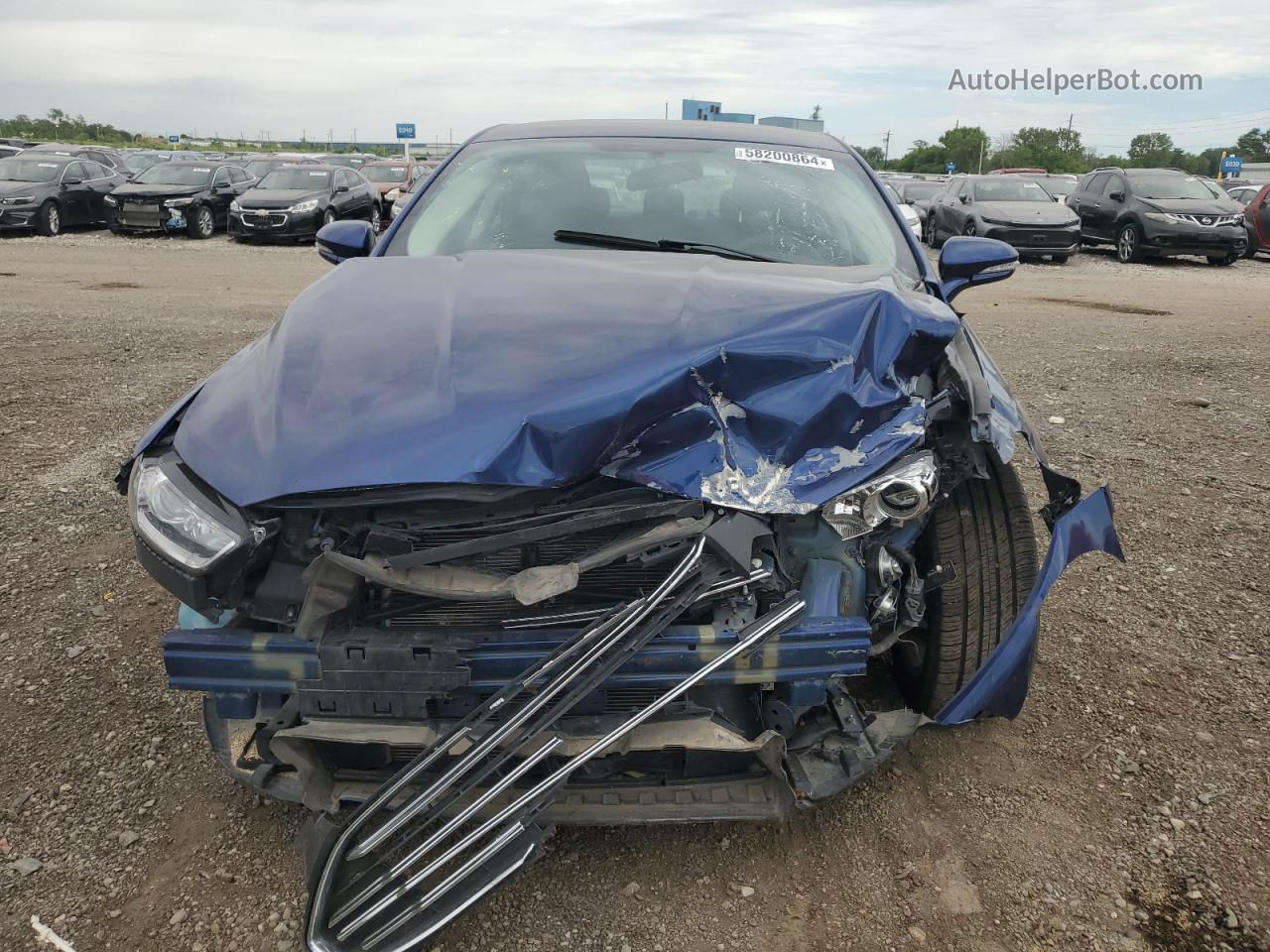 2016 Ford Fusion Se Blue vin: 3FA6P0H77GR254182