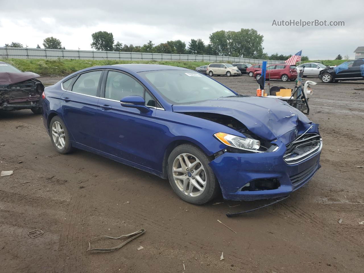 2016 Ford Fusion Se Blue vin: 3FA6P0H77GR317555