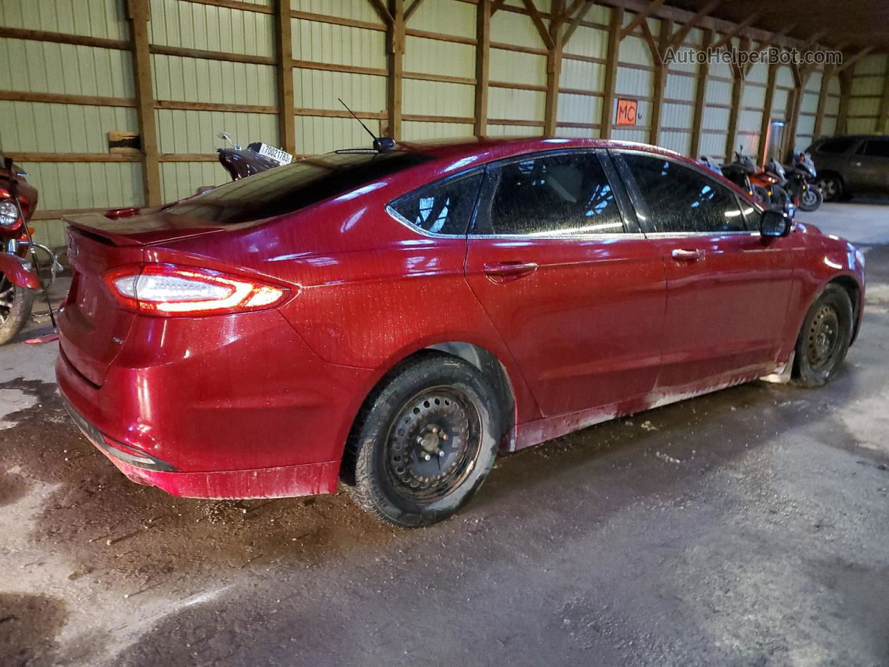 2016 Ford Fusion Se Maroon vin: 3FA6P0H77GR334999