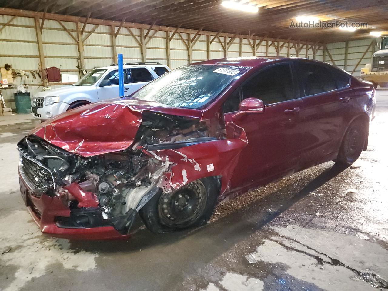 2016 Ford Fusion Se Maroon vin: 3FA6P0H77GR334999