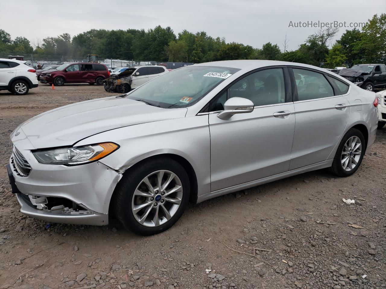 2017 Ford Fusion Se Silver vin: 3FA6P0H77HR173541