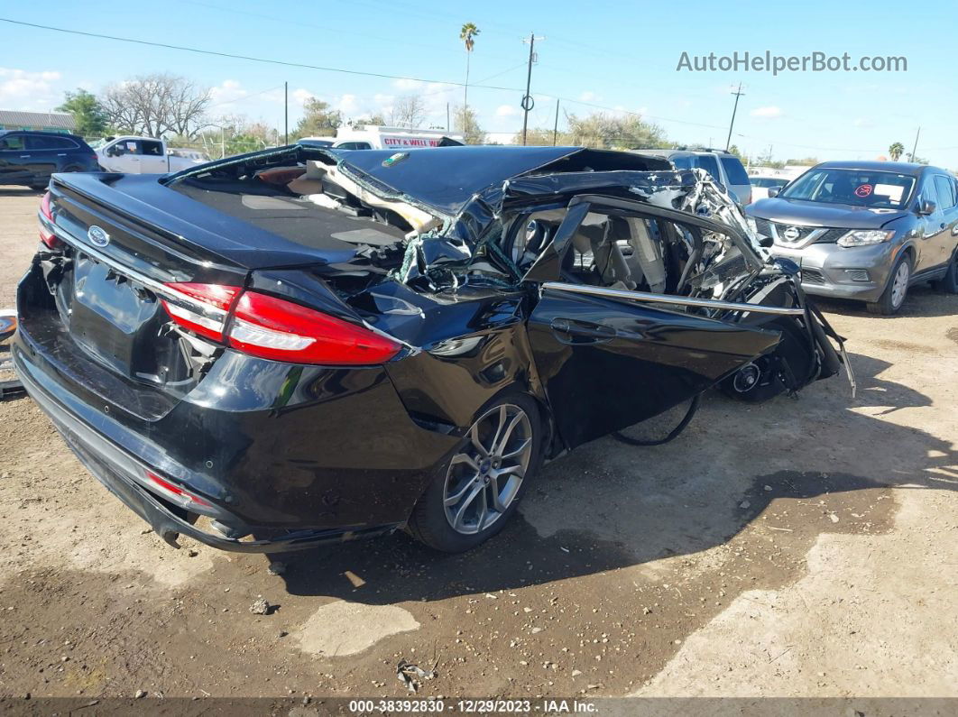 2017 Ford Fusion Se Black vin: 3FA6P0H77HR413123