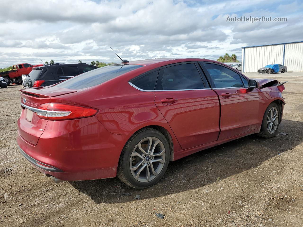 2017 Ford Fusion Se Red vin: 3FA6P0H77HR413140