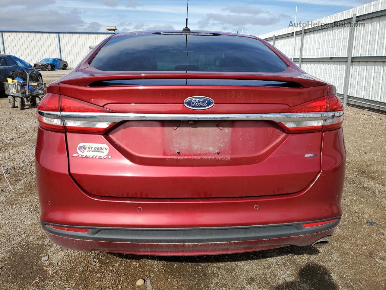 2017 Ford Fusion Se Red vin: 3FA6P0H77HR413140
