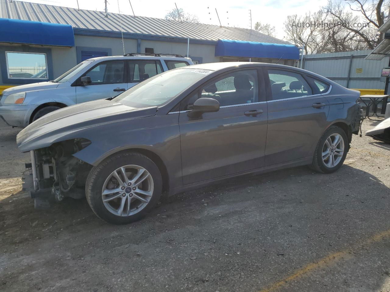 2018 Ford Fusion Se Серый vin: 3FA6P0H77JR115015