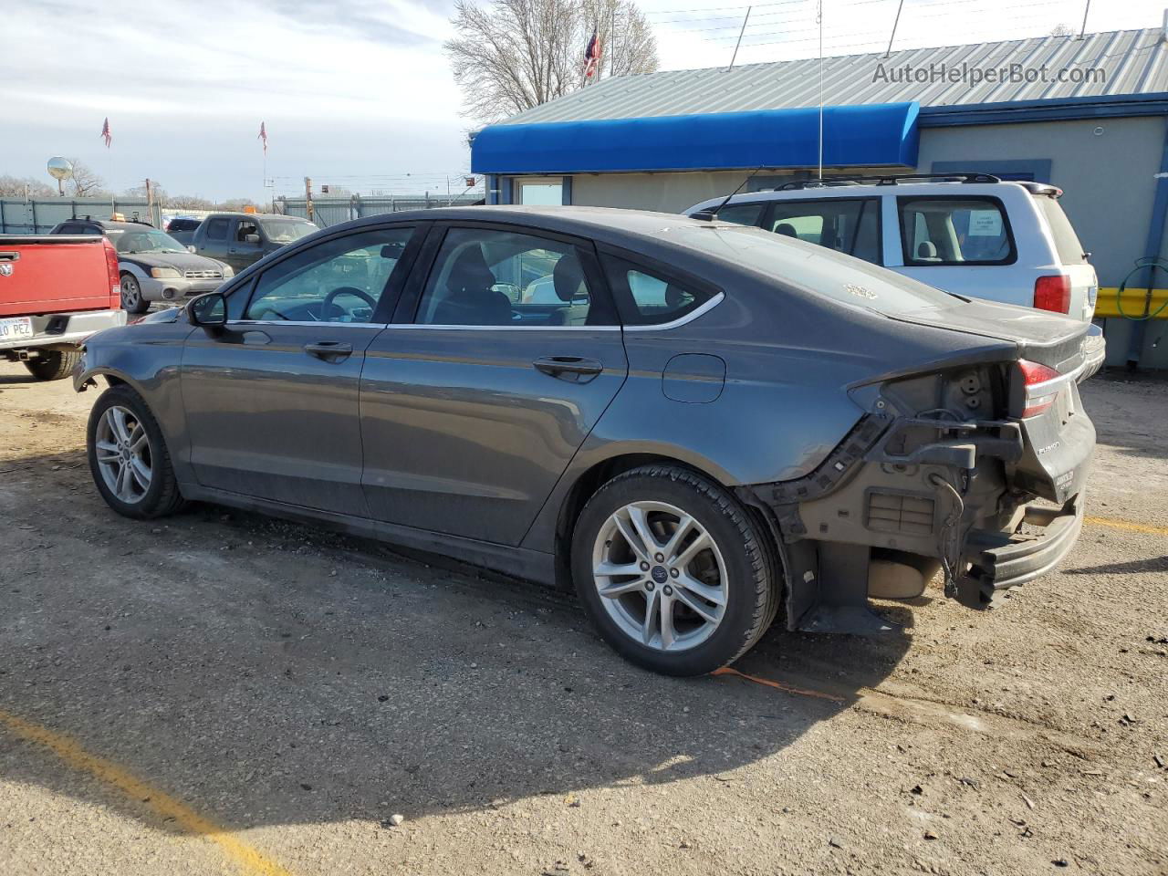 2018 Ford Fusion Se Серый vin: 3FA6P0H77JR115015