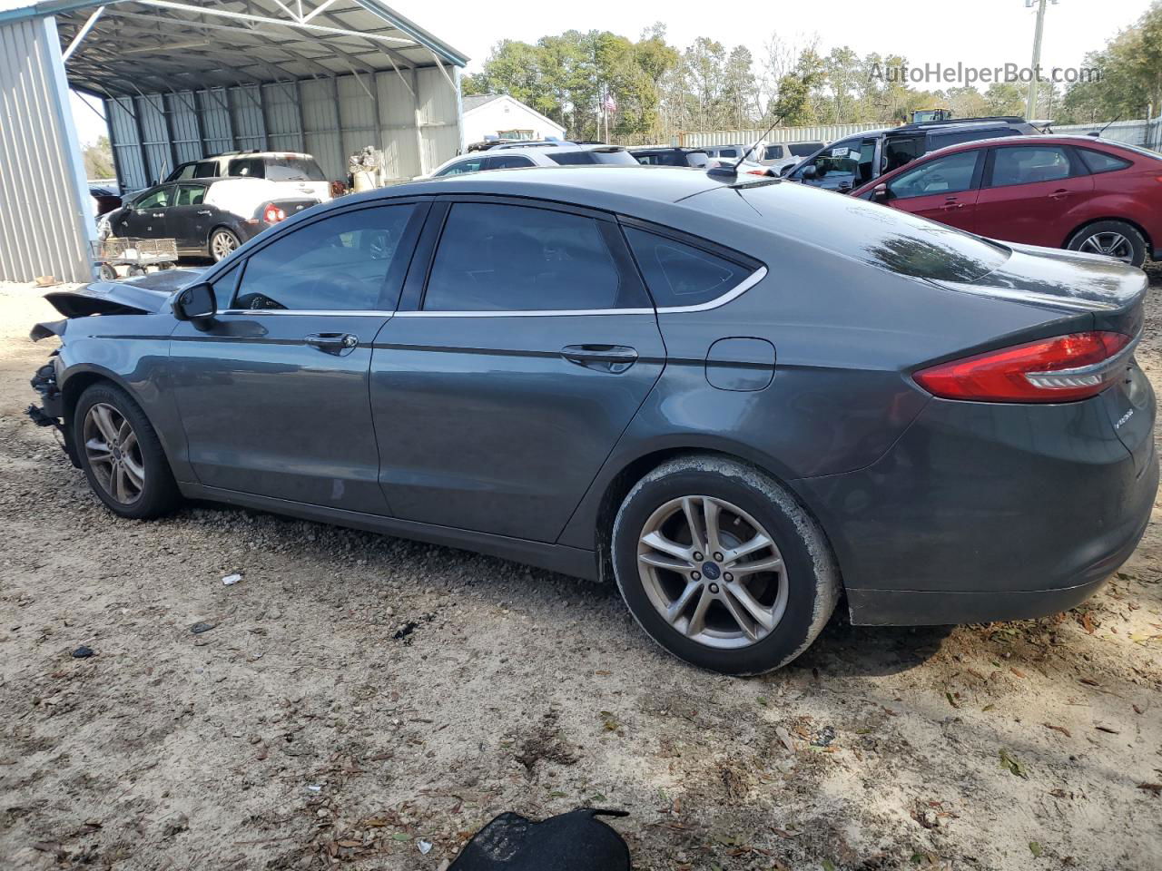 2018 Ford Fusion Se Угольный vin: 3FA6P0H77JR135538