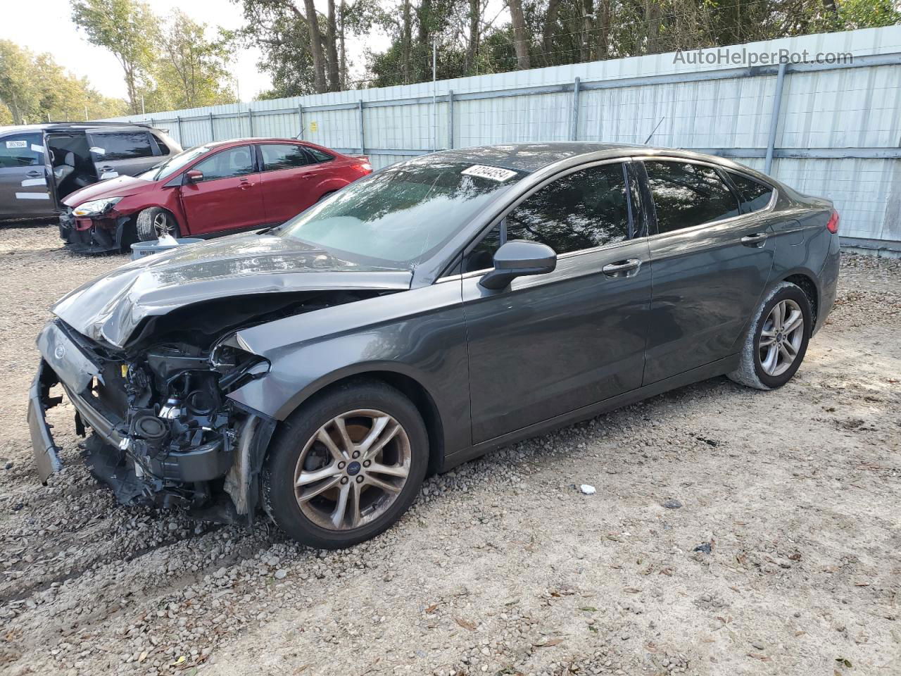 2018 Ford Fusion Se Charcoal vin: 3FA6P0H77JR135538