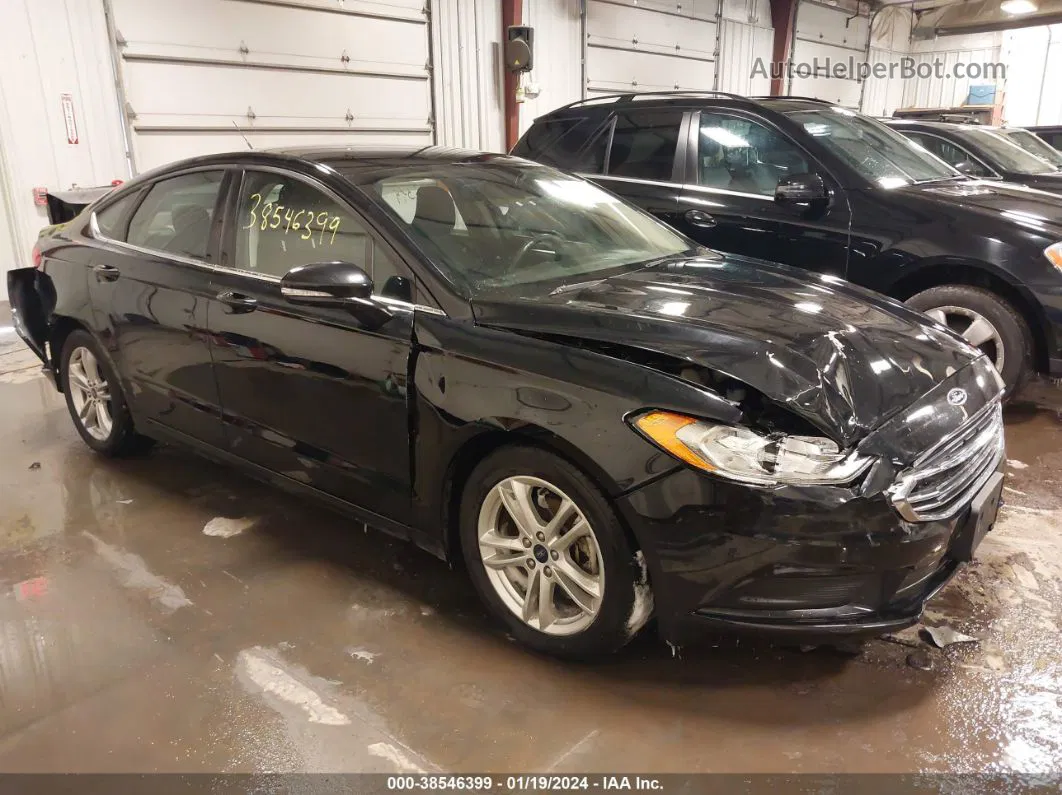 2018 Ford Fusion Se Черный vin: 3FA6P0H77JR188692