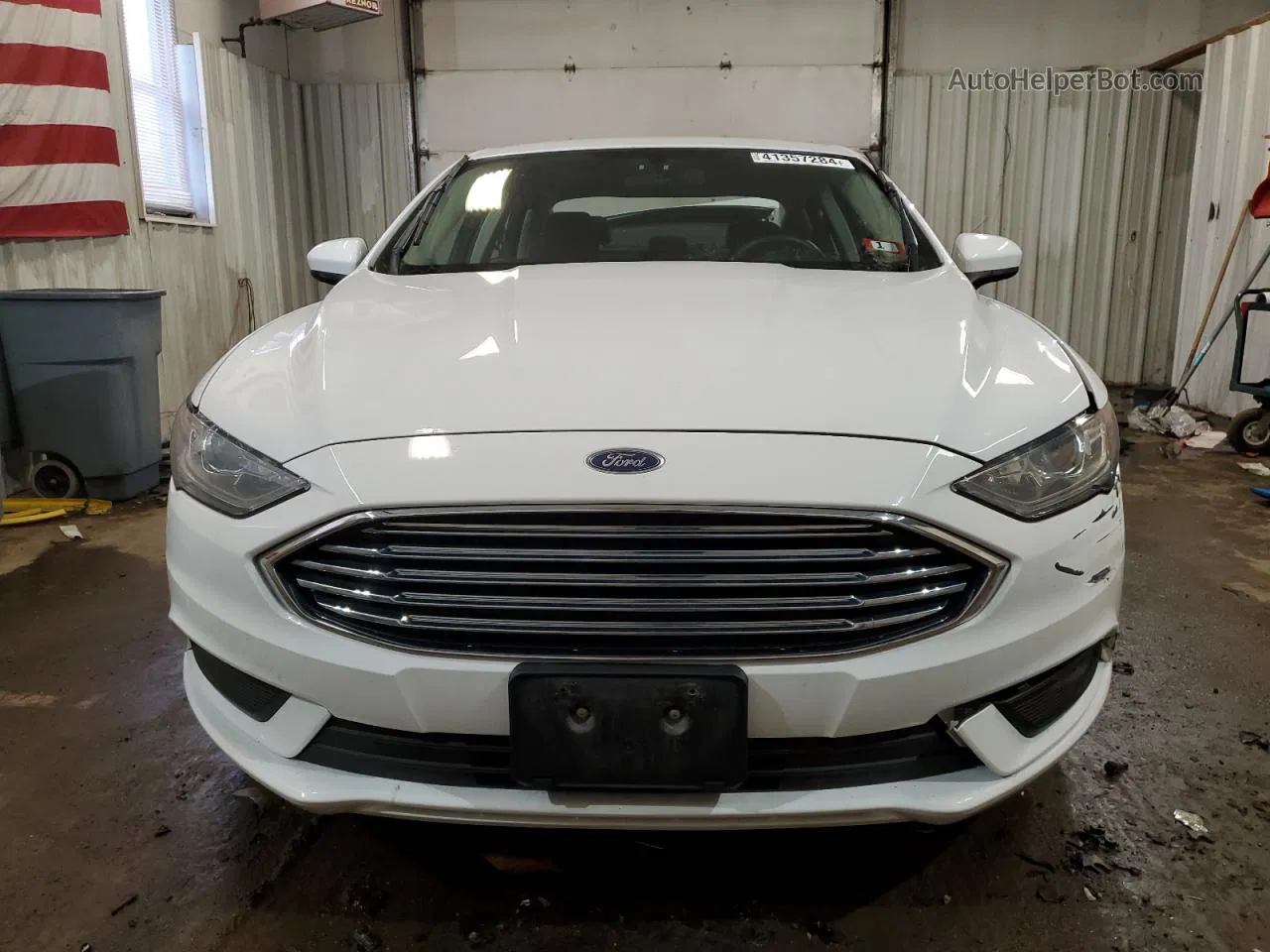 2018 Ford Fusion Se White vin: 3FA6P0H77JR195108