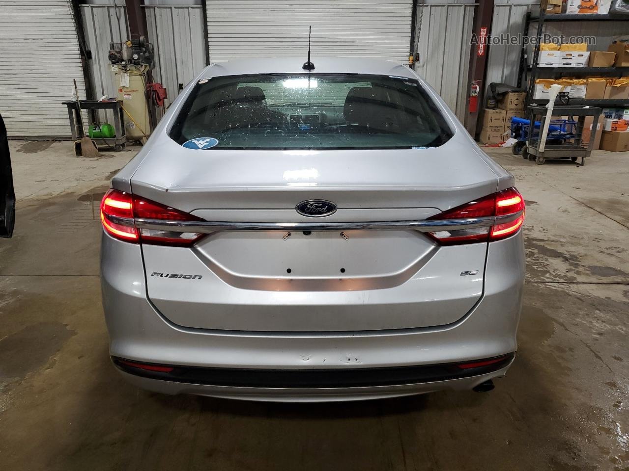 2018 Ford Fusion Se Silver vin: 3FA6P0H77JR250110