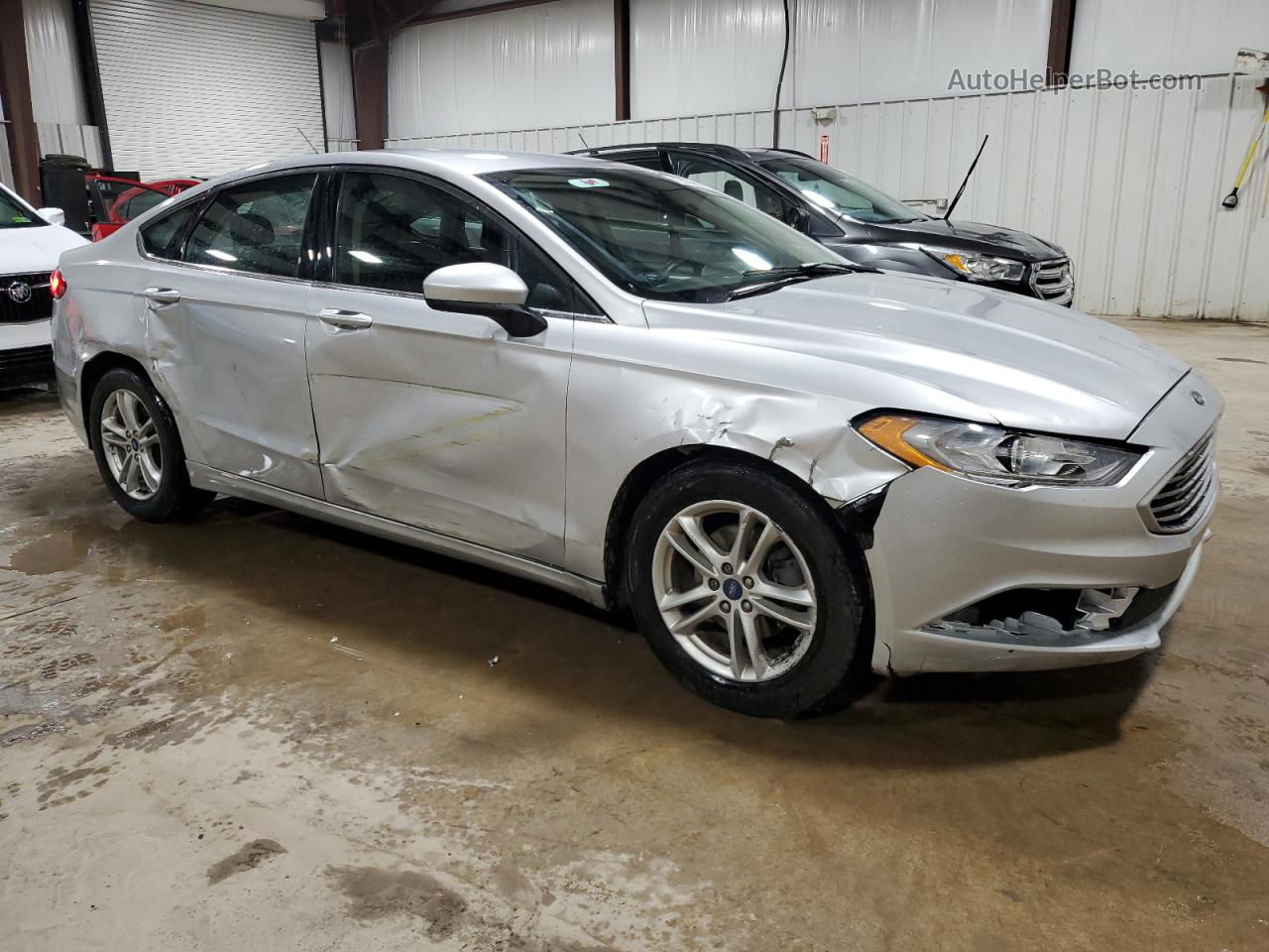 2018 Ford Fusion Se Silver vin: 3FA6P0H77JR250110