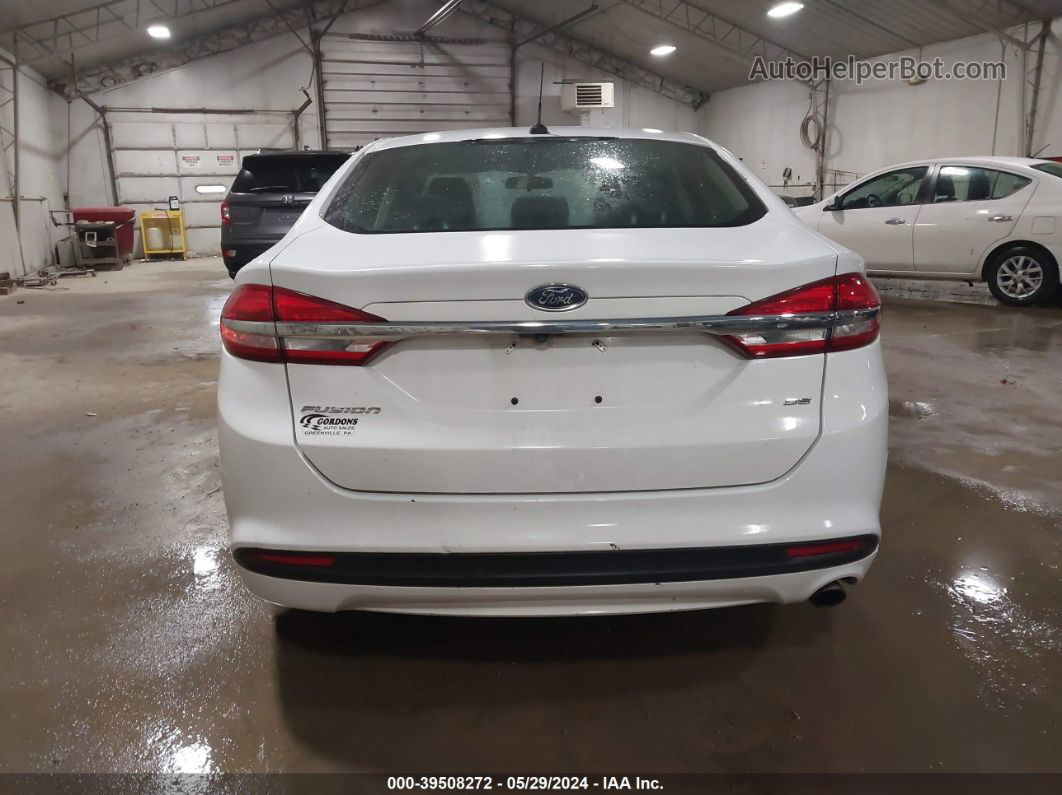 2018 Ford Fusion Se White vin: 3FA6P0H77JR250138