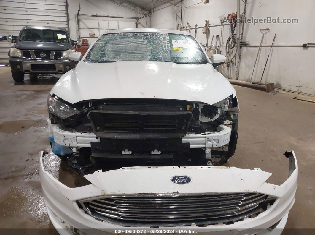 2018 Ford Fusion Se White vin: 3FA6P0H77JR250138