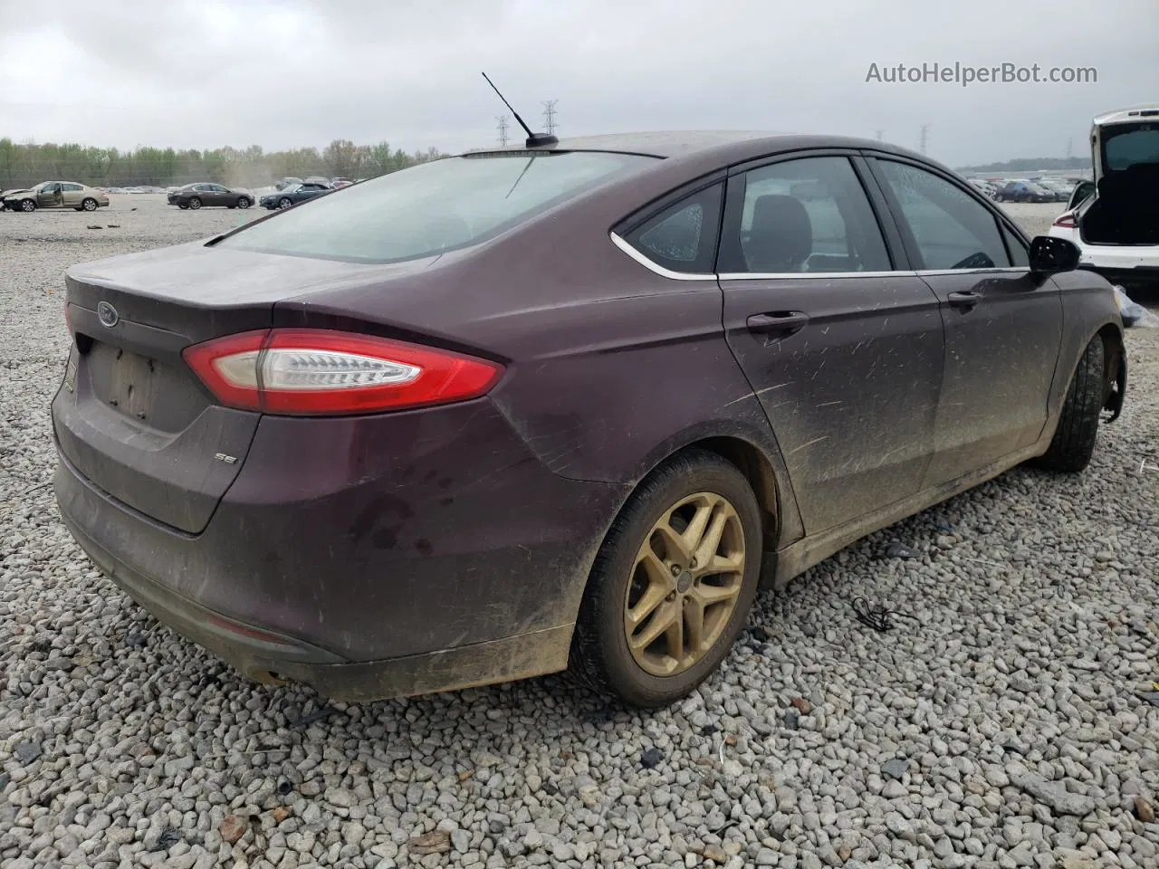 2013 Ford Fusion Se Burgundy vin: 3FA6P0H78DR329760