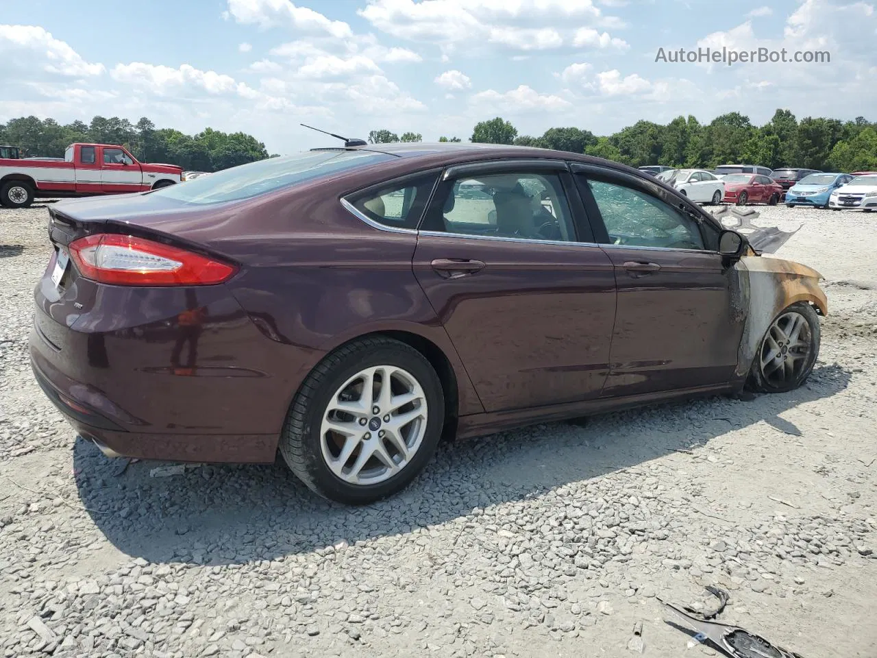 2013 Ford Fusion Se Red vin: 3FA6P0H78DR375220