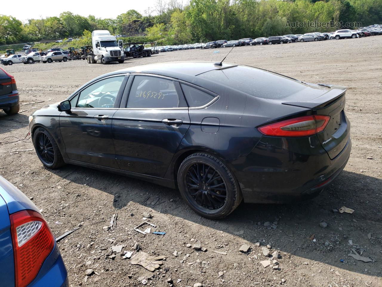 2014 Ford Fusion Se Black vin: 3FA6P0H78ER142293