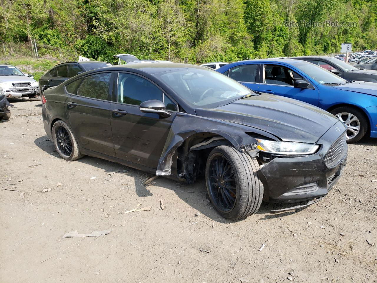 2014 Ford Fusion Se Черный vin: 3FA6P0H78ER142293