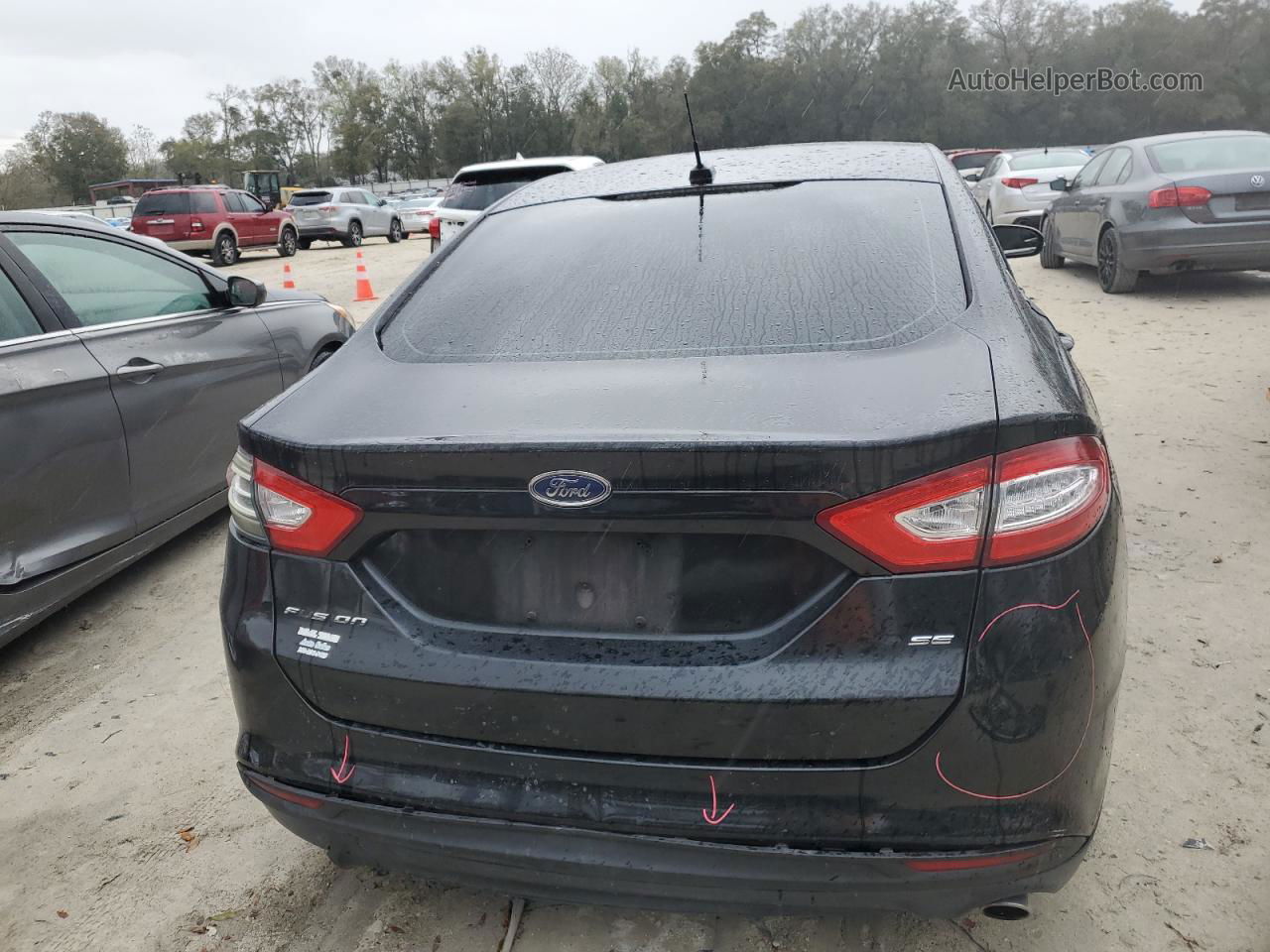 2014 Ford Fusion Se Black vin: 3FA6P0H78ER179618