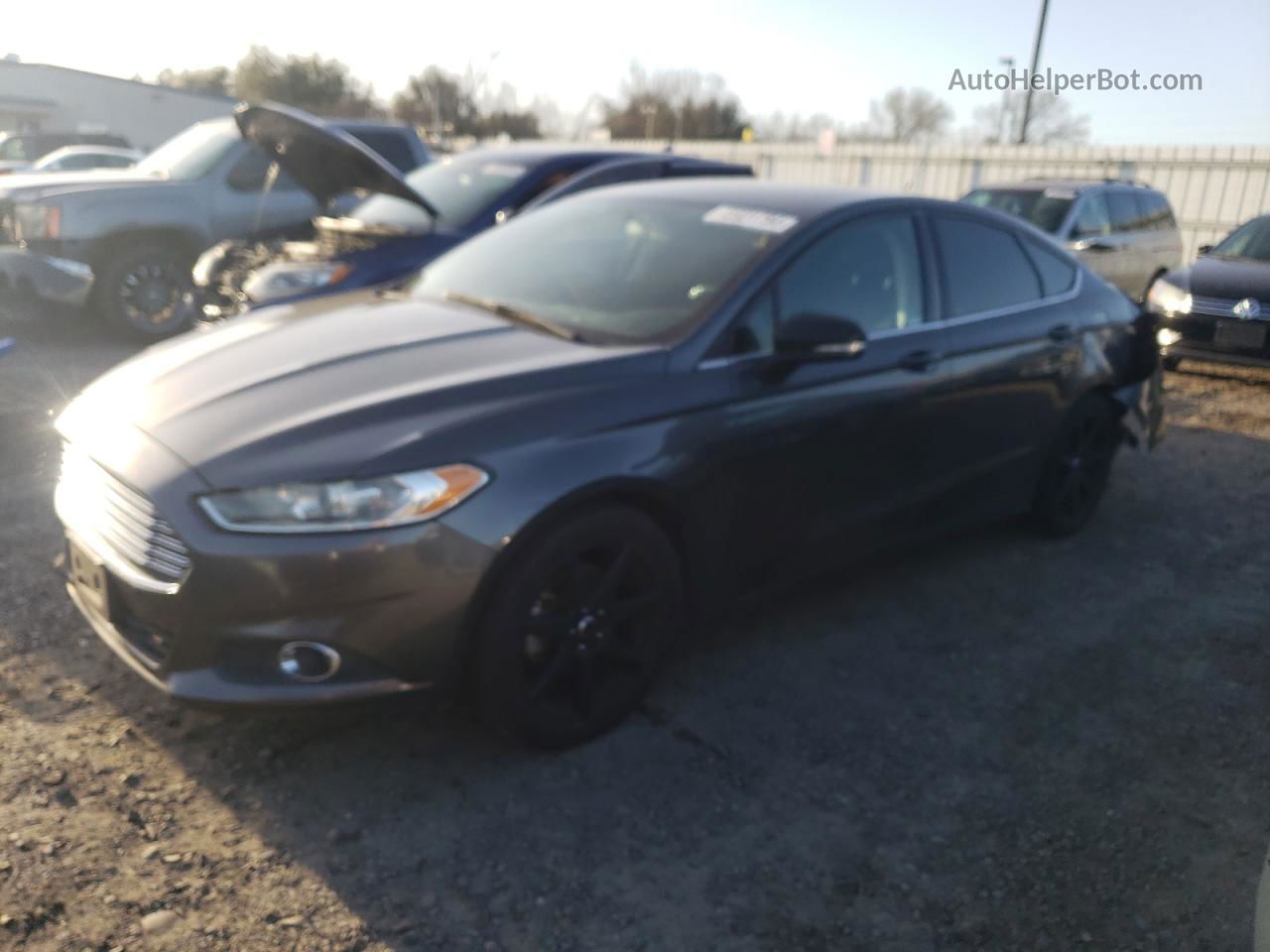 2015 Ford Fusion Se Gray vin: 3FA6P0H78FR151366