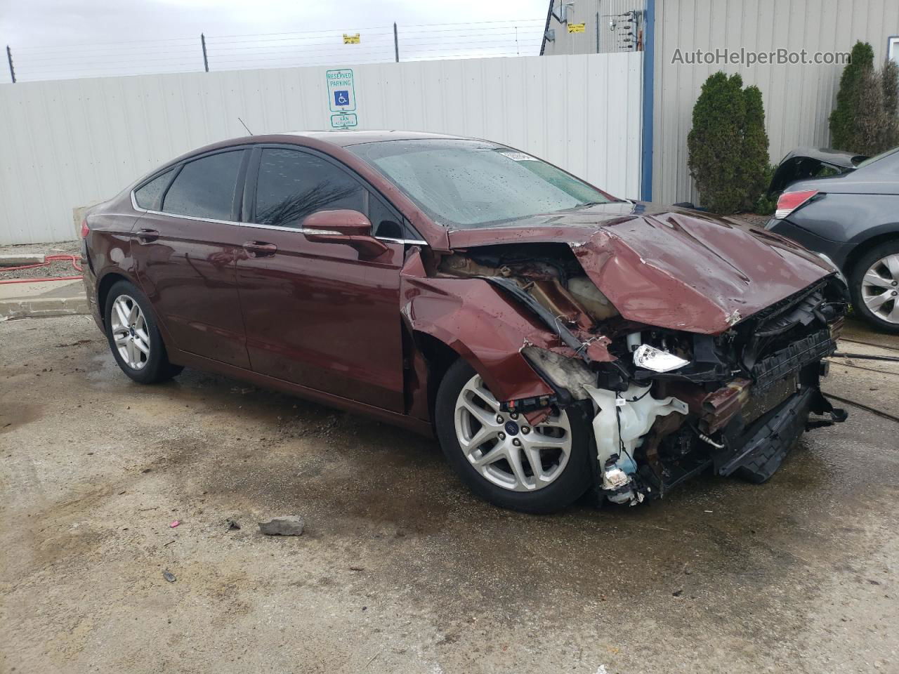 2015 Ford Fusion Se Темно-бордовый vin: 3FA6P0H78FR158415