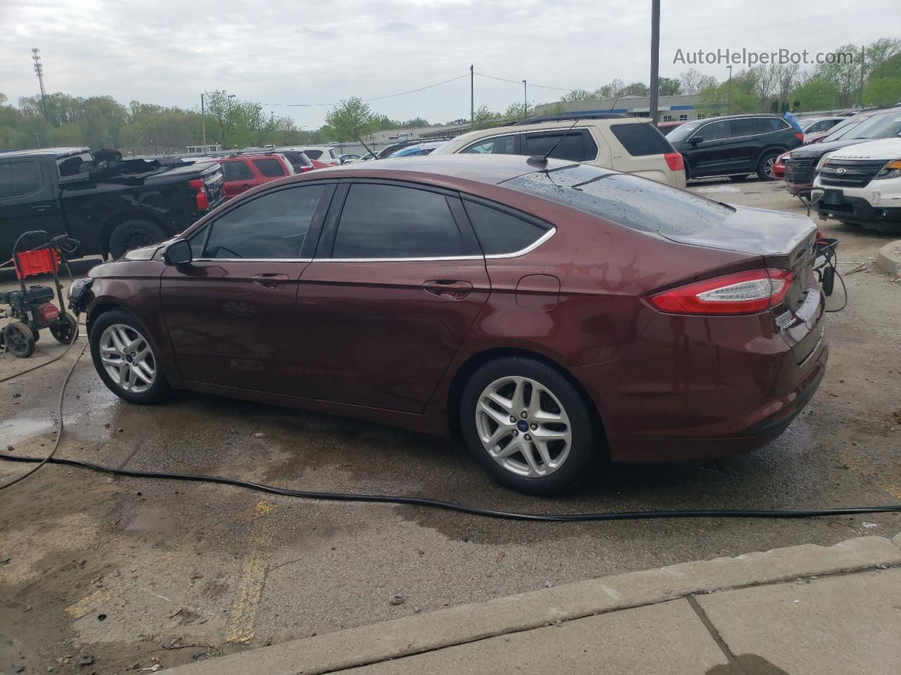 2015 Ford Fusion Se Темно-бордовый vin: 3FA6P0H78FR158415