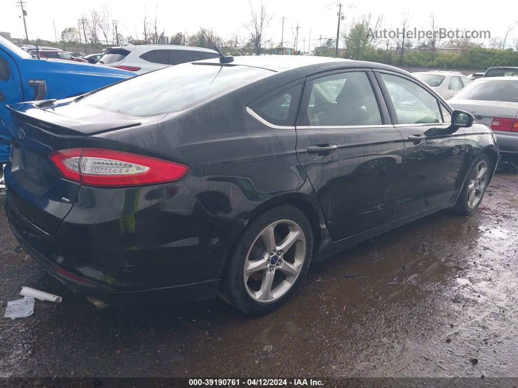 2015 Ford Fusion Se Black vin: 3FA6P0H78FR262645