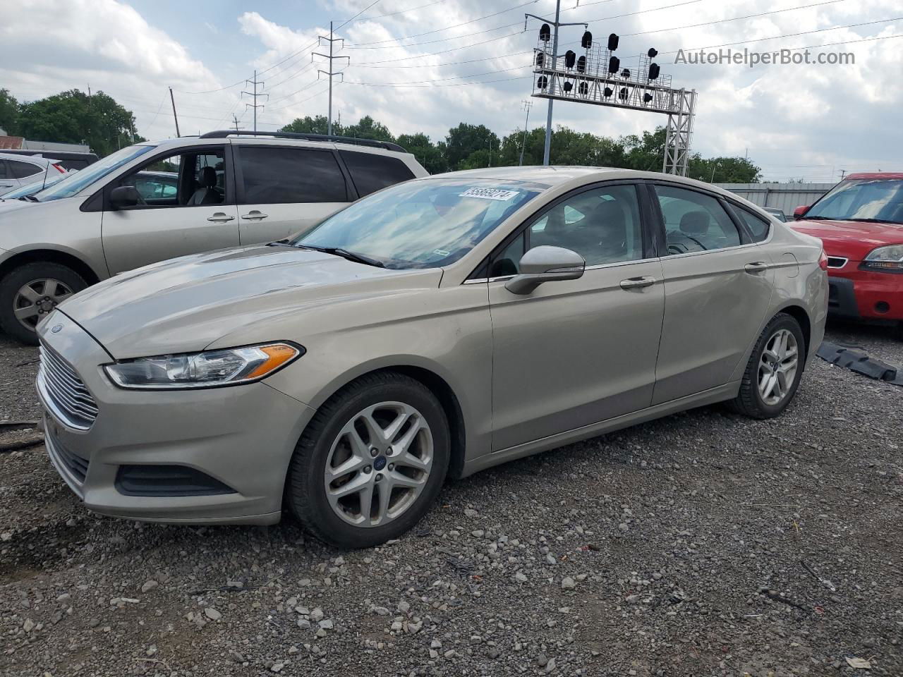 2015 Ford Fusion Se Beige vin: 3FA6P0H78FR291577