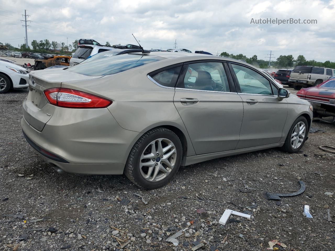 2015 Ford Fusion Se Beige vin: 3FA6P0H78FR291577