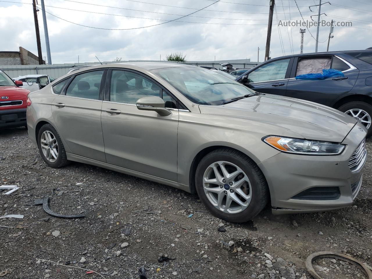 2015 Ford Fusion Se Beige vin: 3FA6P0H78FR291577