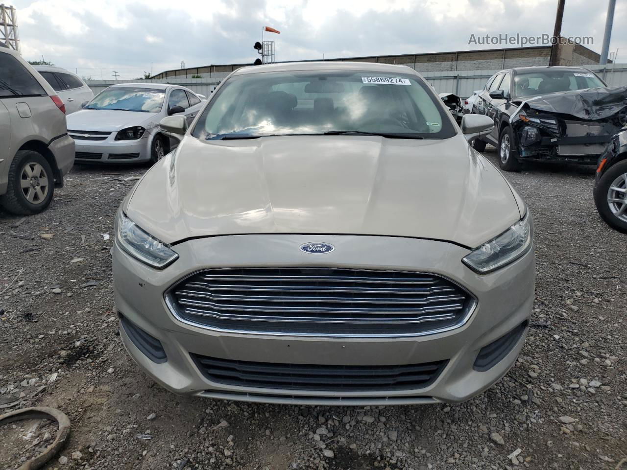 2015 Ford Fusion Se Beige vin: 3FA6P0H78FR291577