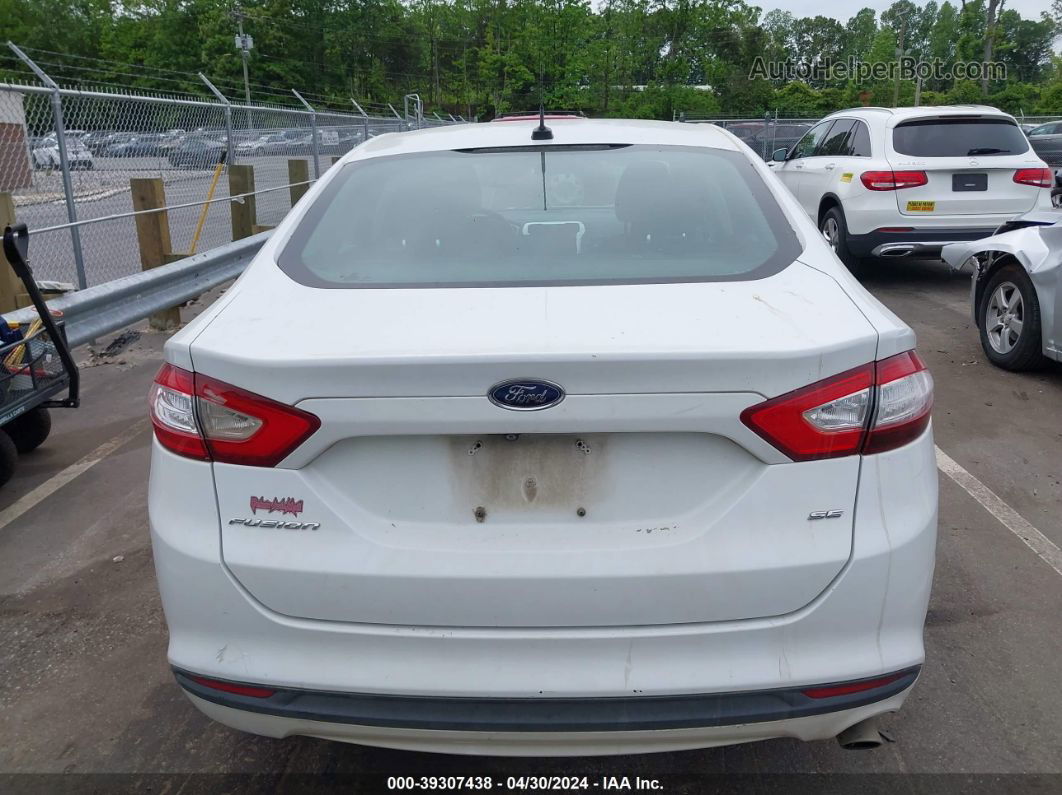 2016 Ford Fusion Se Белый vin: 3FA6P0H78GR117493