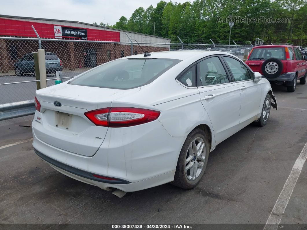 2016 Ford Fusion Se White vin: 3FA6P0H78GR117493