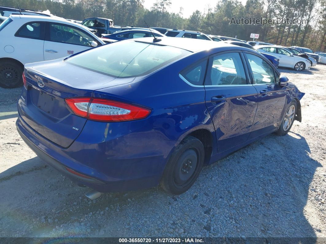 2016 Ford Fusion Se Blue vin: 3FA6P0H78GR183283