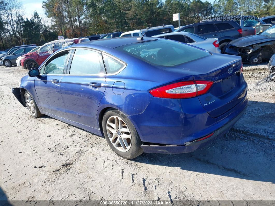 2016 Ford Fusion Se Blue vin: 3FA6P0H78GR183283