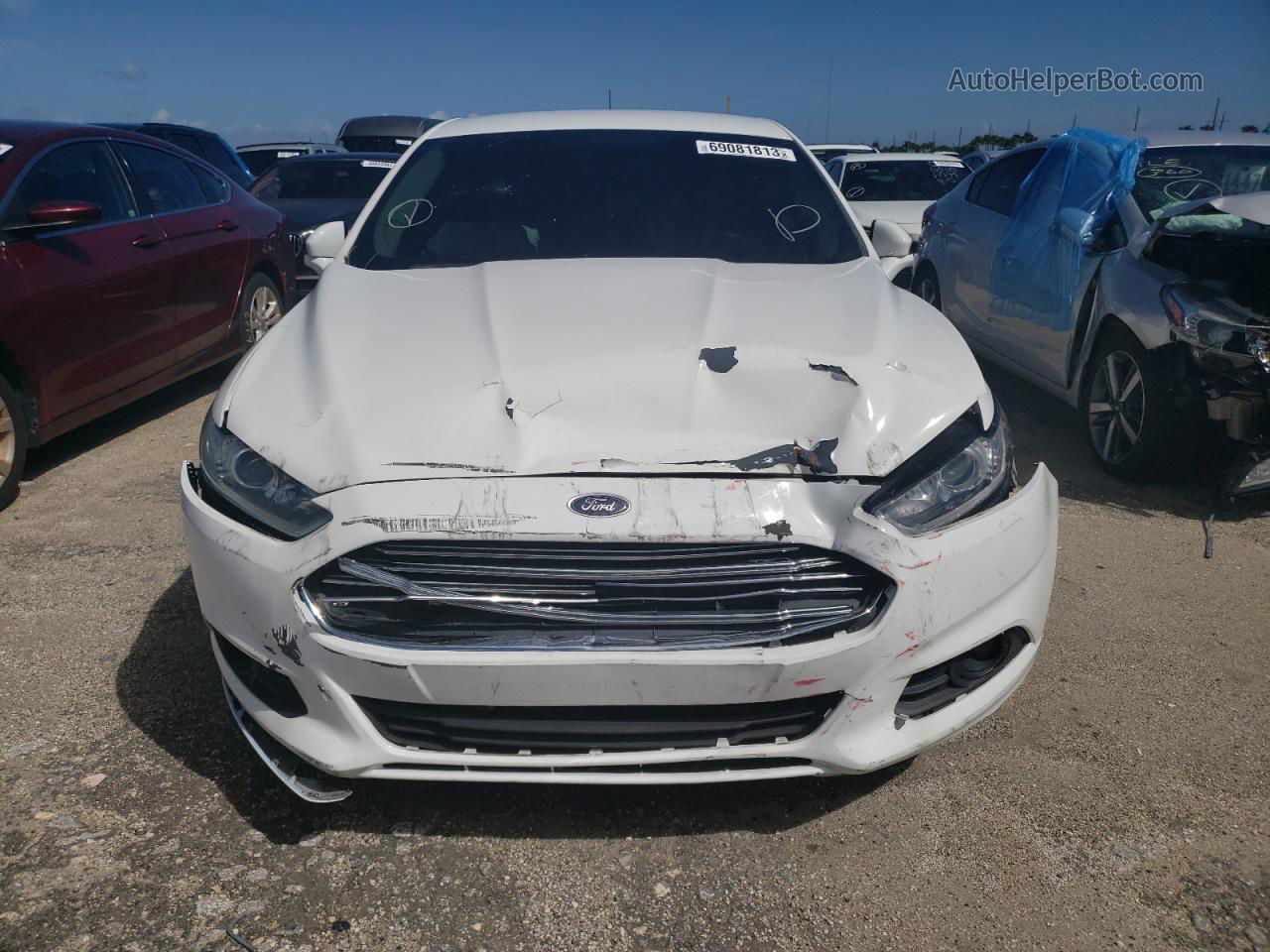 2016 Ford Fusion Se White vin: 3FA6P0H78GR183493