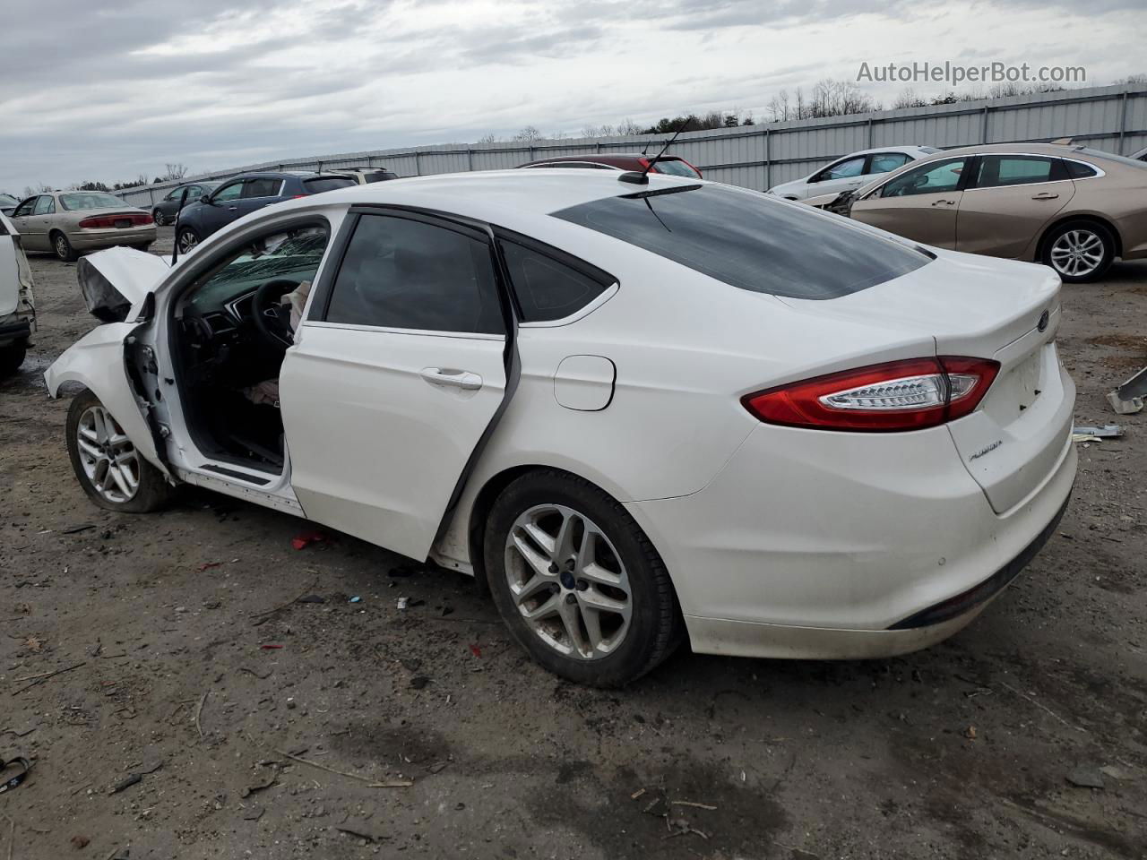 2016 Ford Fusion Se White vin: 3FA6P0H78GR272335