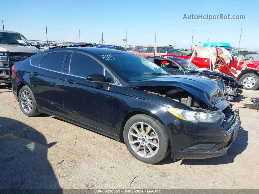 2017 Ford Fusion Se Black vin: 3FA6P0H78HR125336