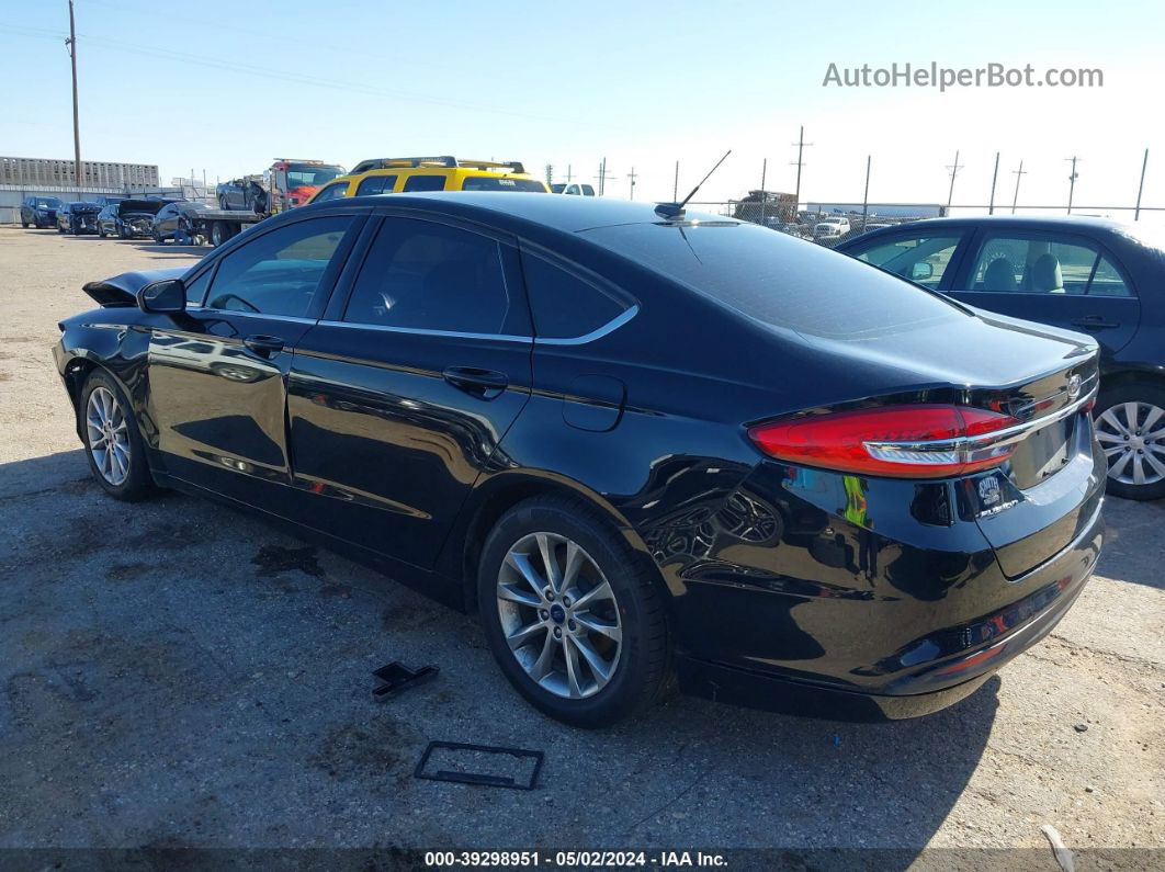 2017 Ford Fusion Se Black vin: 3FA6P0H78HR125336