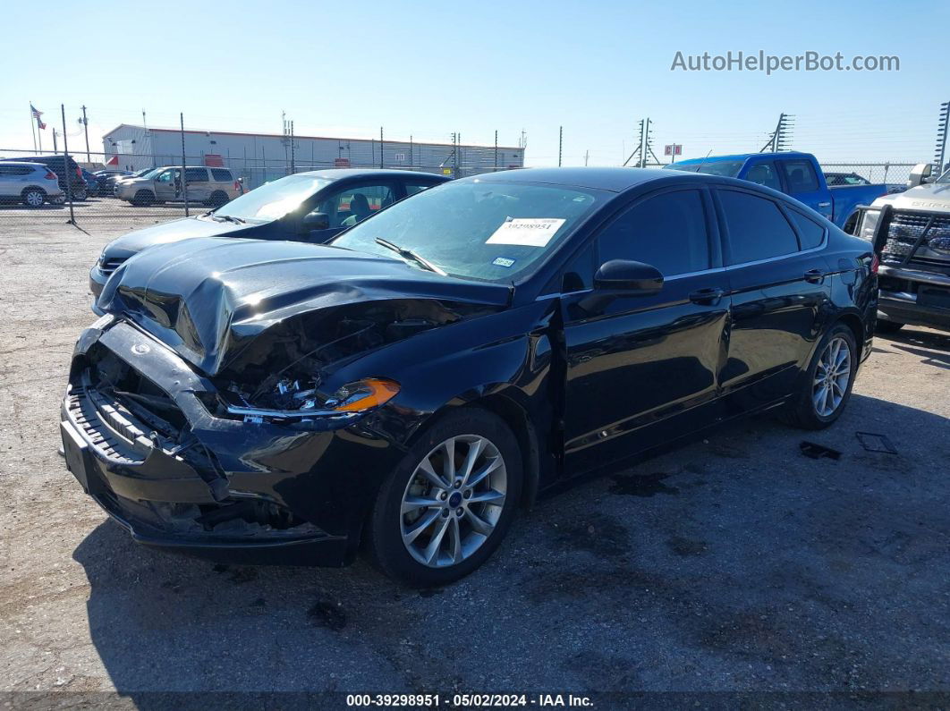 2017 Ford Fusion Se Black vin: 3FA6P0H78HR125336