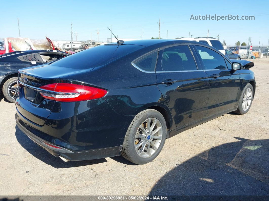 2017 Ford Fusion Se Черный vin: 3FA6P0H78HR125336