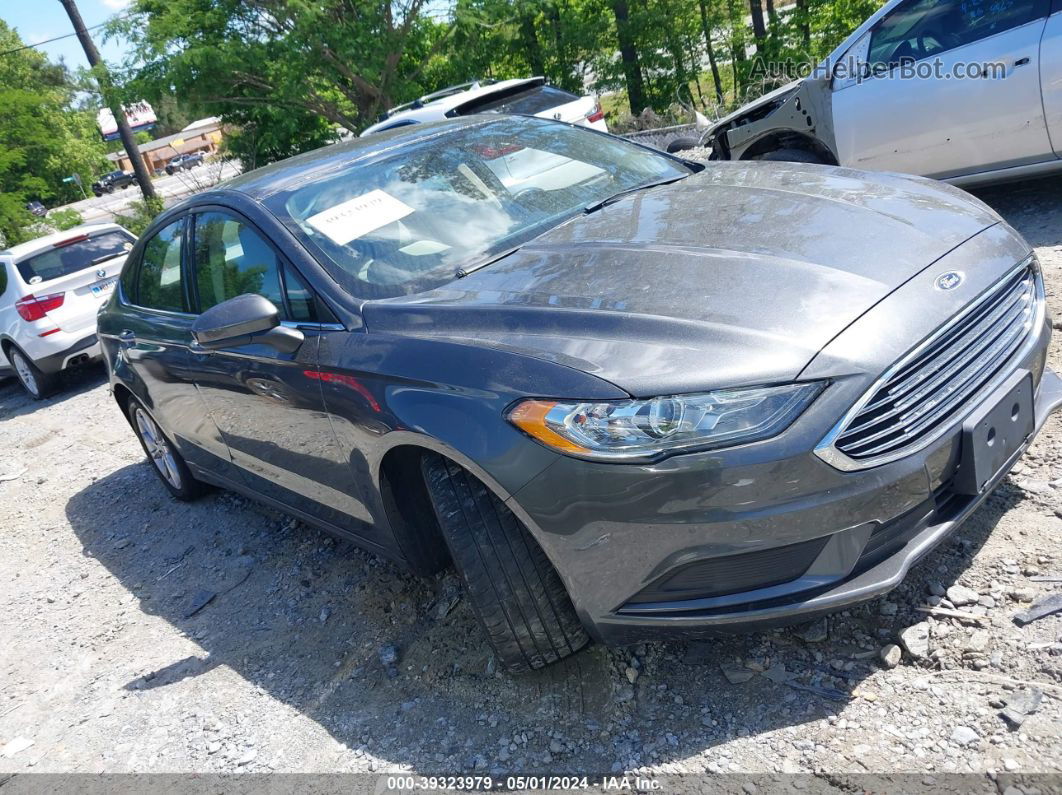 2017 Ford Fusion Se Gray vin: 3FA6P0H78HR145246