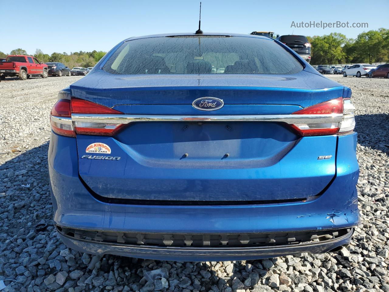 2017 Ford Fusion Se Синий vin: 3FA6P0H78HR158627