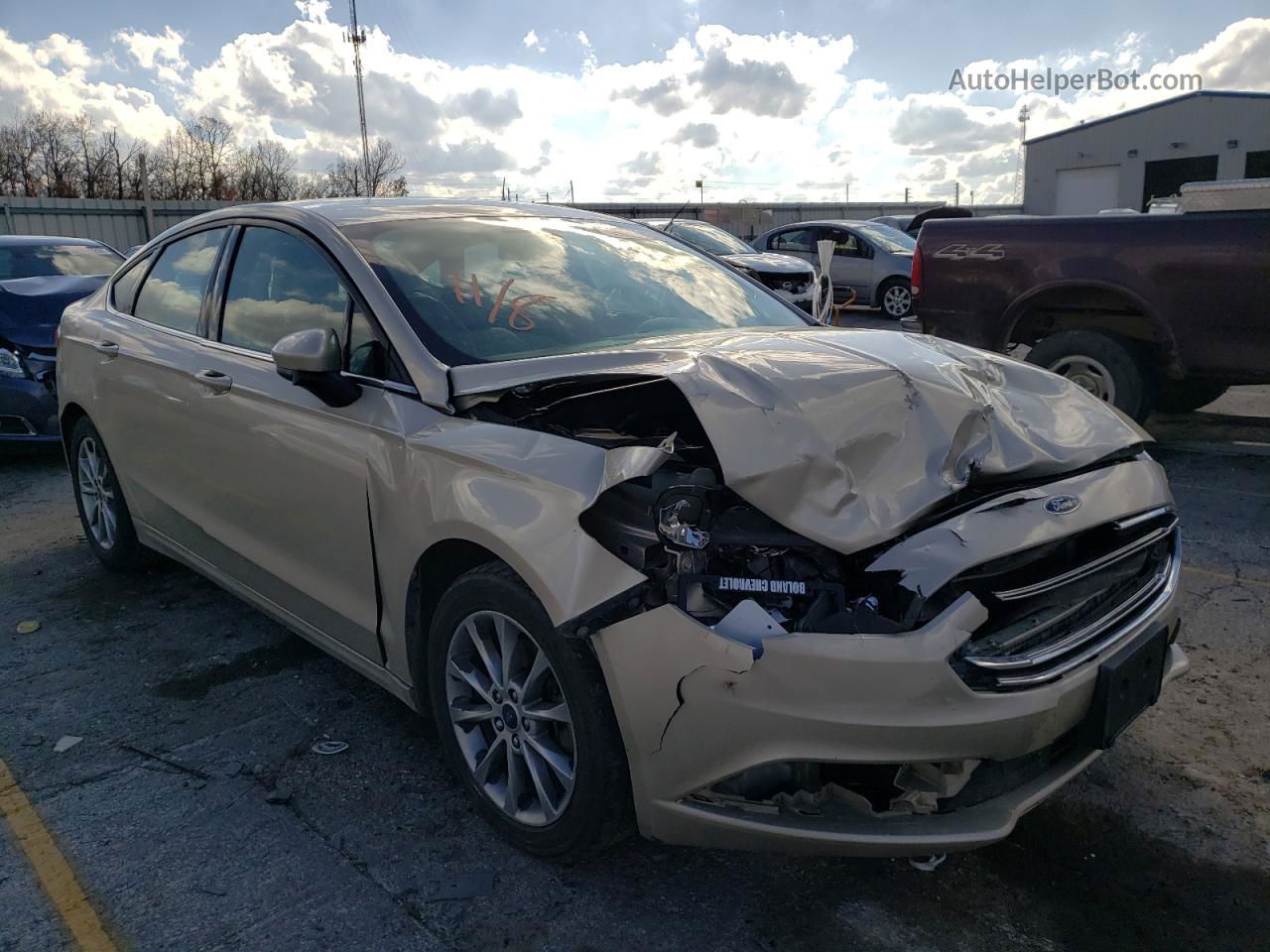 2017 Ford Fusion Se Silver vin: 3FA6P0H78HR186931