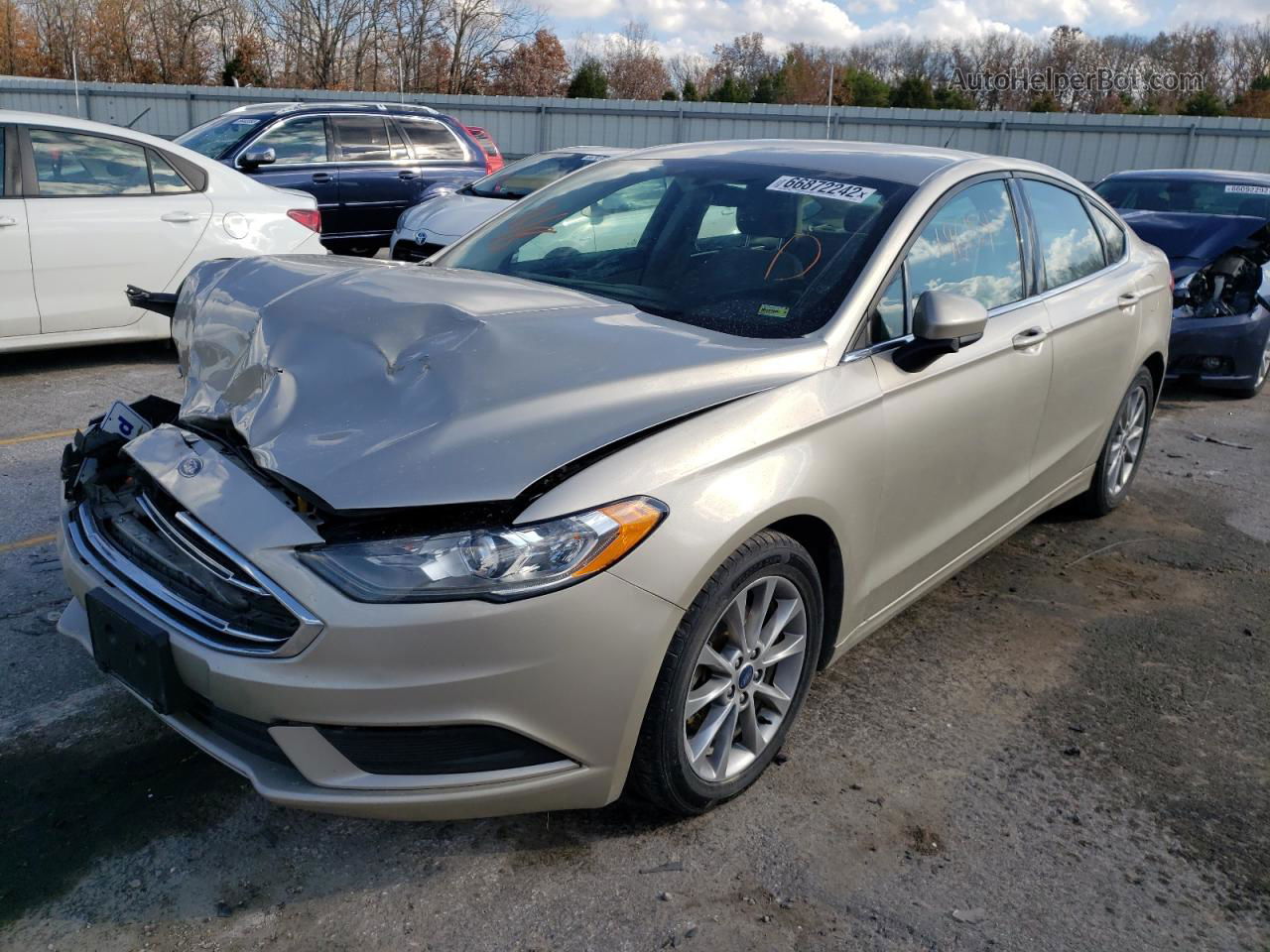 2017 Ford Fusion Se Silver vin: 3FA6P0H78HR186931