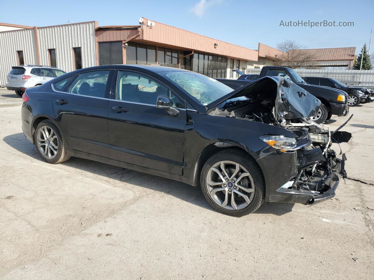 2017 Ford Fusion Se Black vin: 3FA6P0H78HR218129