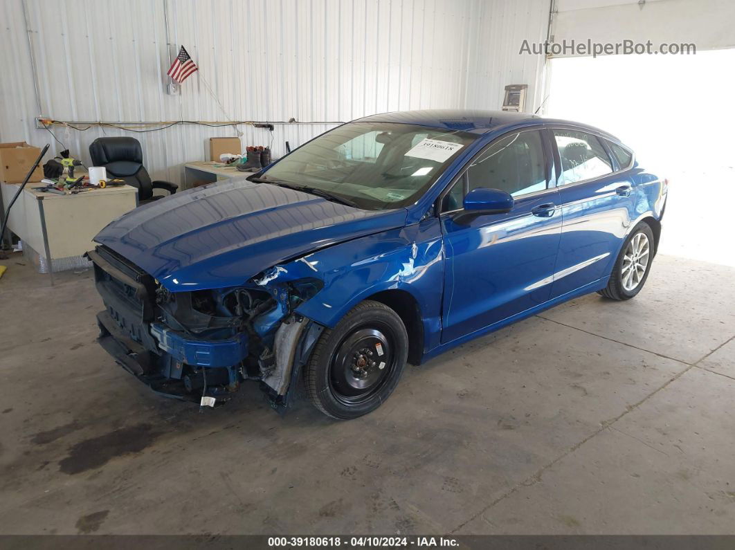 2017 Ford Fusion Se Blue vin: 3FA6P0H78HR260168