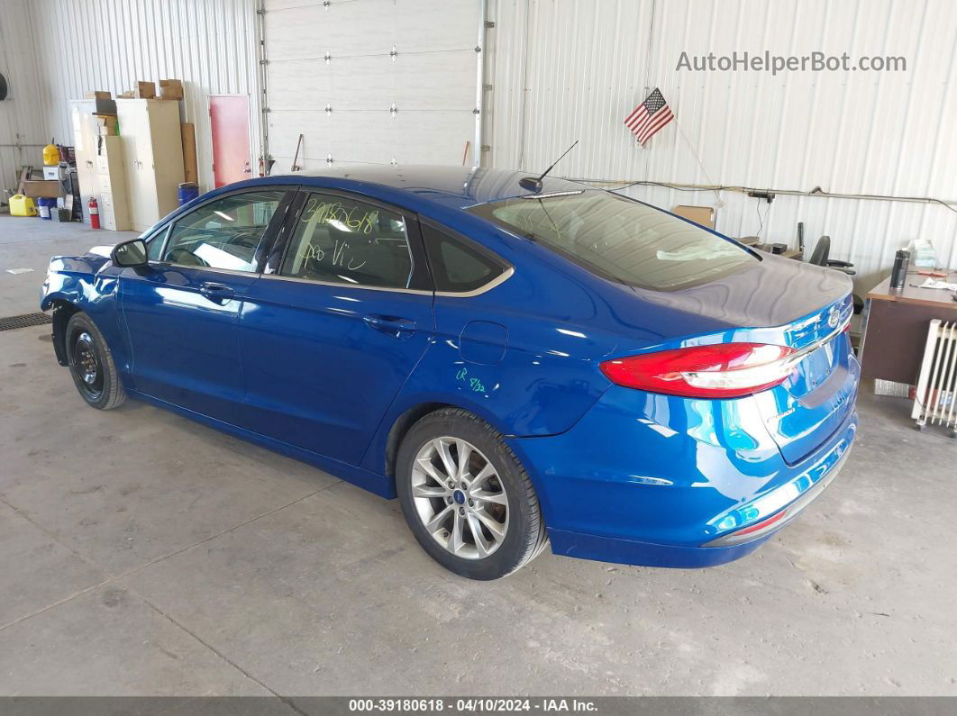 2017 Ford Fusion Se Blue vin: 3FA6P0H78HR260168