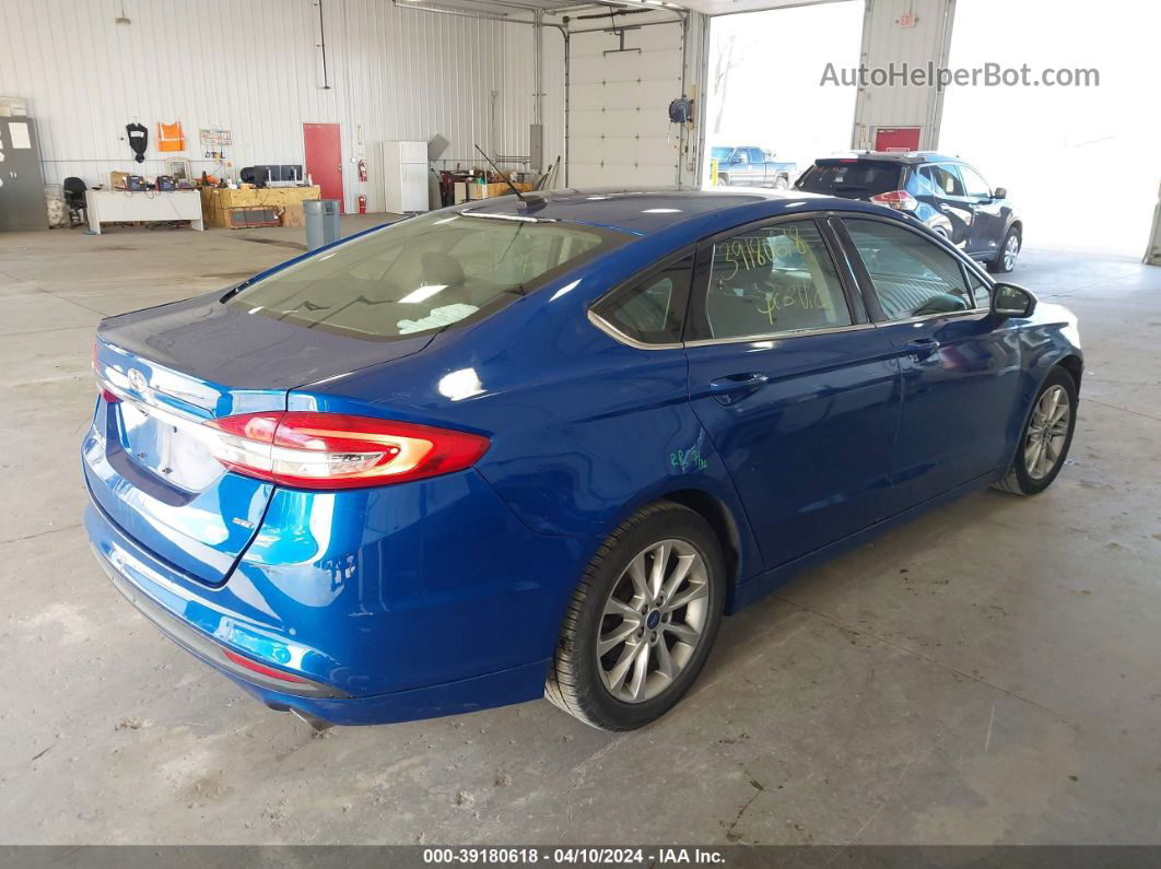 2017 Ford Fusion Se Синий vin: 3FA6P0H78HR260168